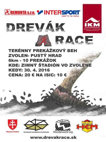 Drevak race 30.04.2016 6 km beh na Pusty hrad s prekazkami